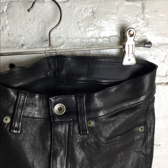 RAG & BONE Skinny Leather Pants - Picture 5 of 5